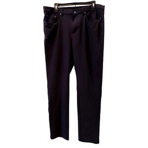 Greg Norman Pants Men's Size 34X32 Black Jordan Trouser Mid Rise Golf Shark‎